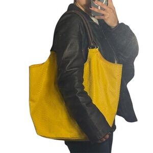 vintage Neiman Marcus snakeskin tote bag